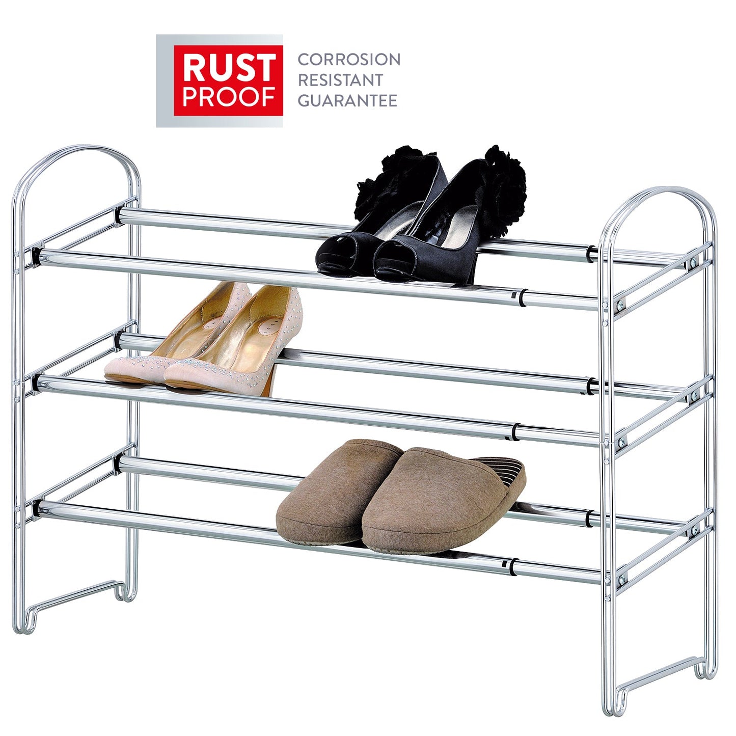 Schuhregal, 3 Etagen, Ausziehbar, Tatkraft Maestro
