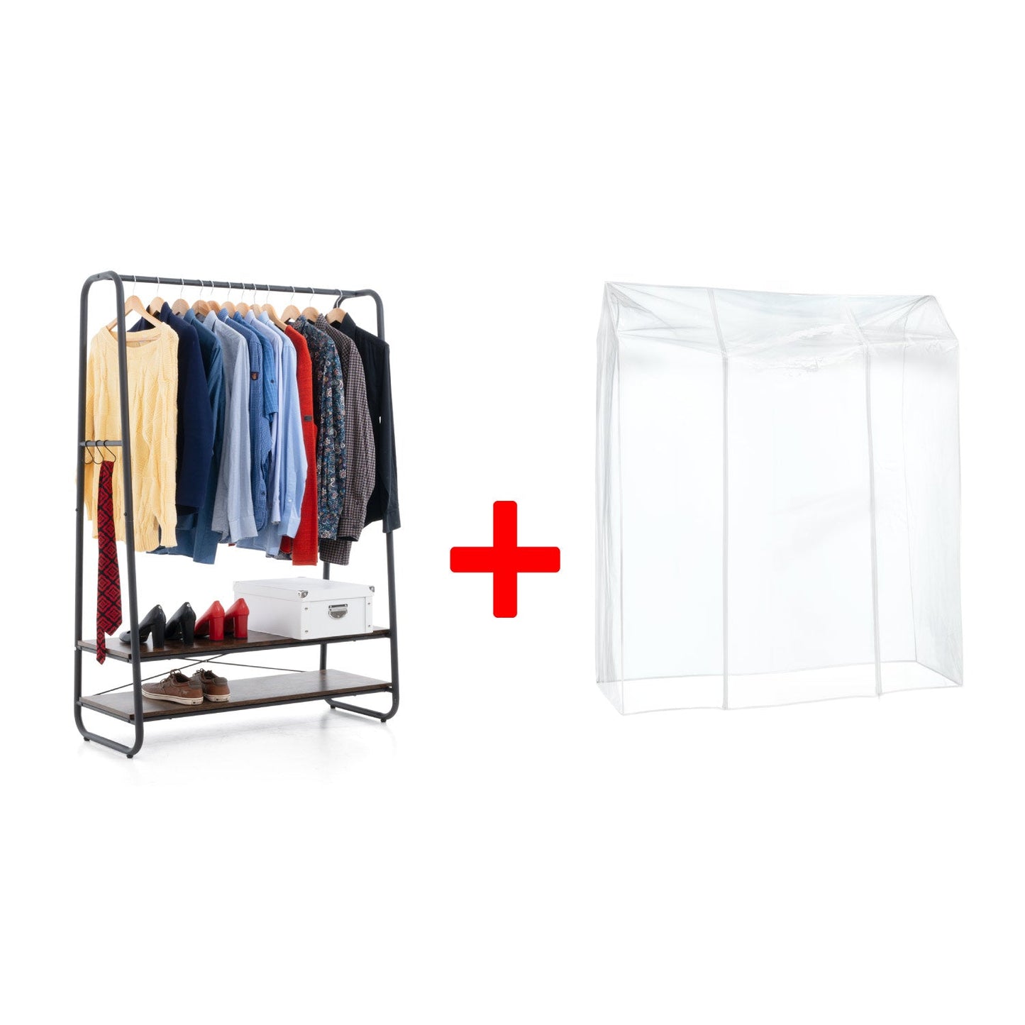 Penderie Tissu, avec Roulettes, Armoire Tissu, Portant Vêtement Solide, 170 kg Capacité, avec Housse, Tatkraft Anneli & Anwalt, 5