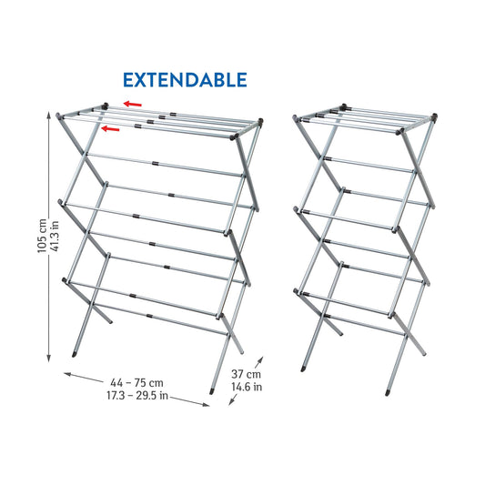 Tendedero de Ropa Plegable, Tendedero Portátil de Acero