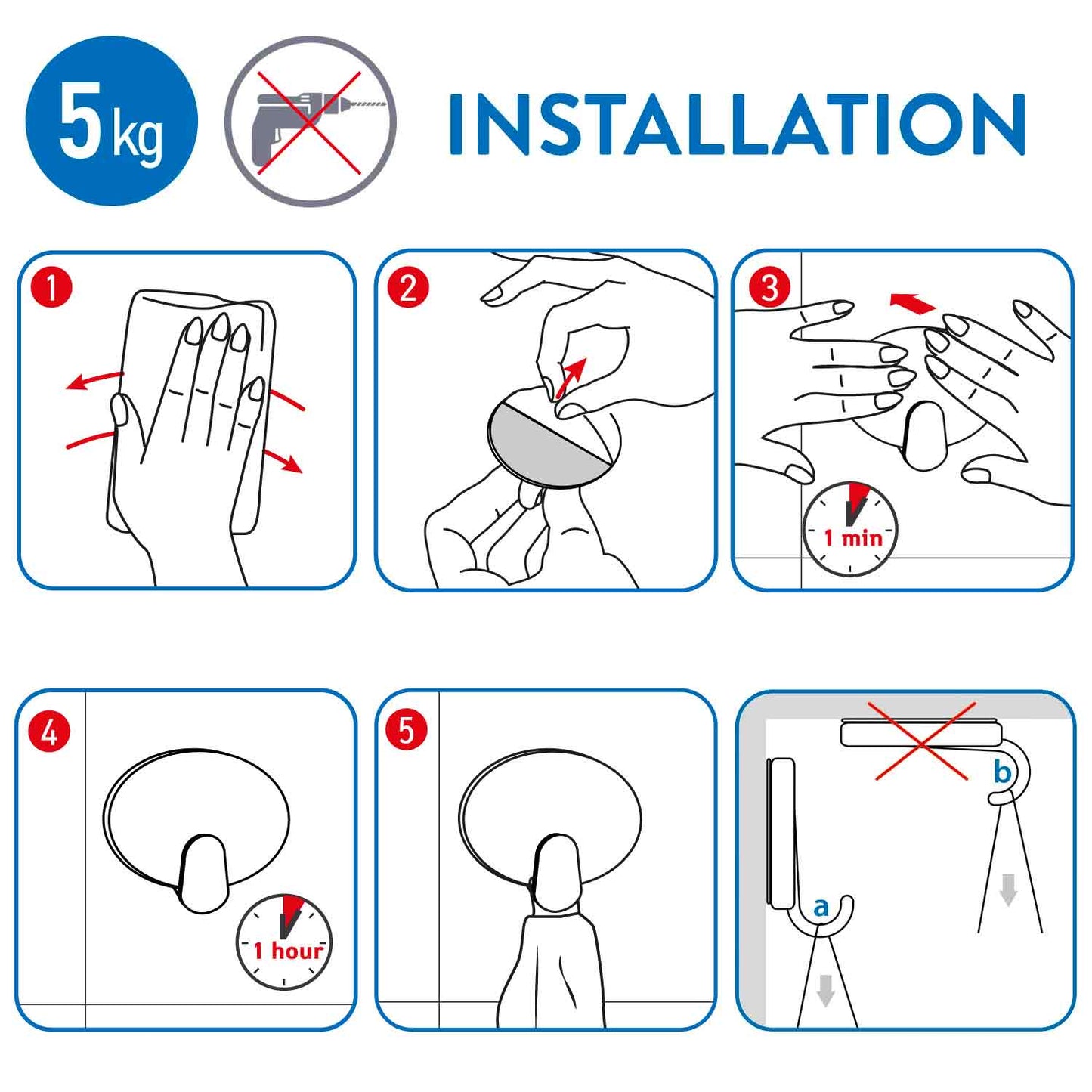 Crochets Adhesif, Mural Porte-Serviettes, 2