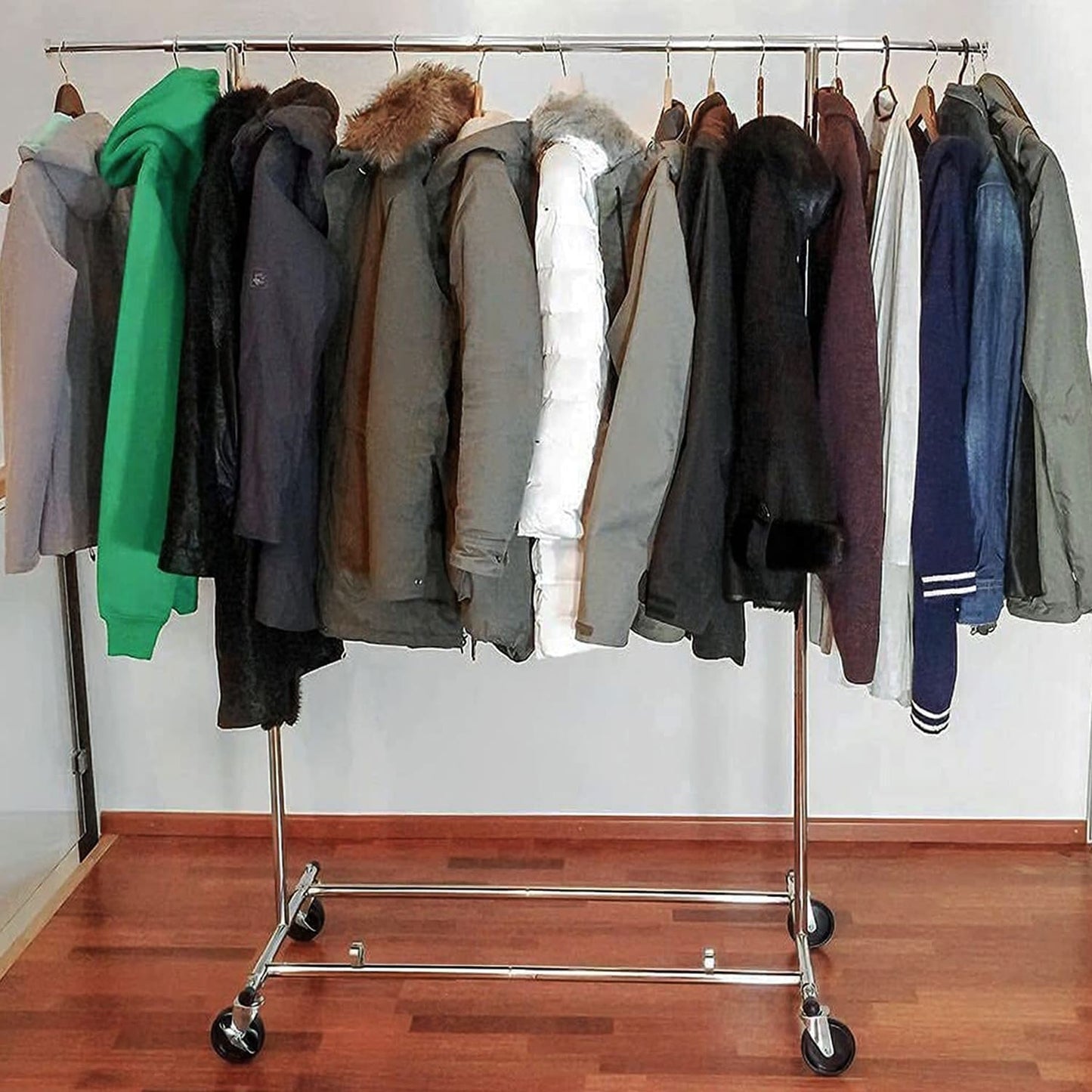 Clothes Rail, Heavy Duty Clothes Rail, Foldable, Extendable, 100 Kg Load Capacity, Foldable, Extendable, Tatkraft Drogo, 2