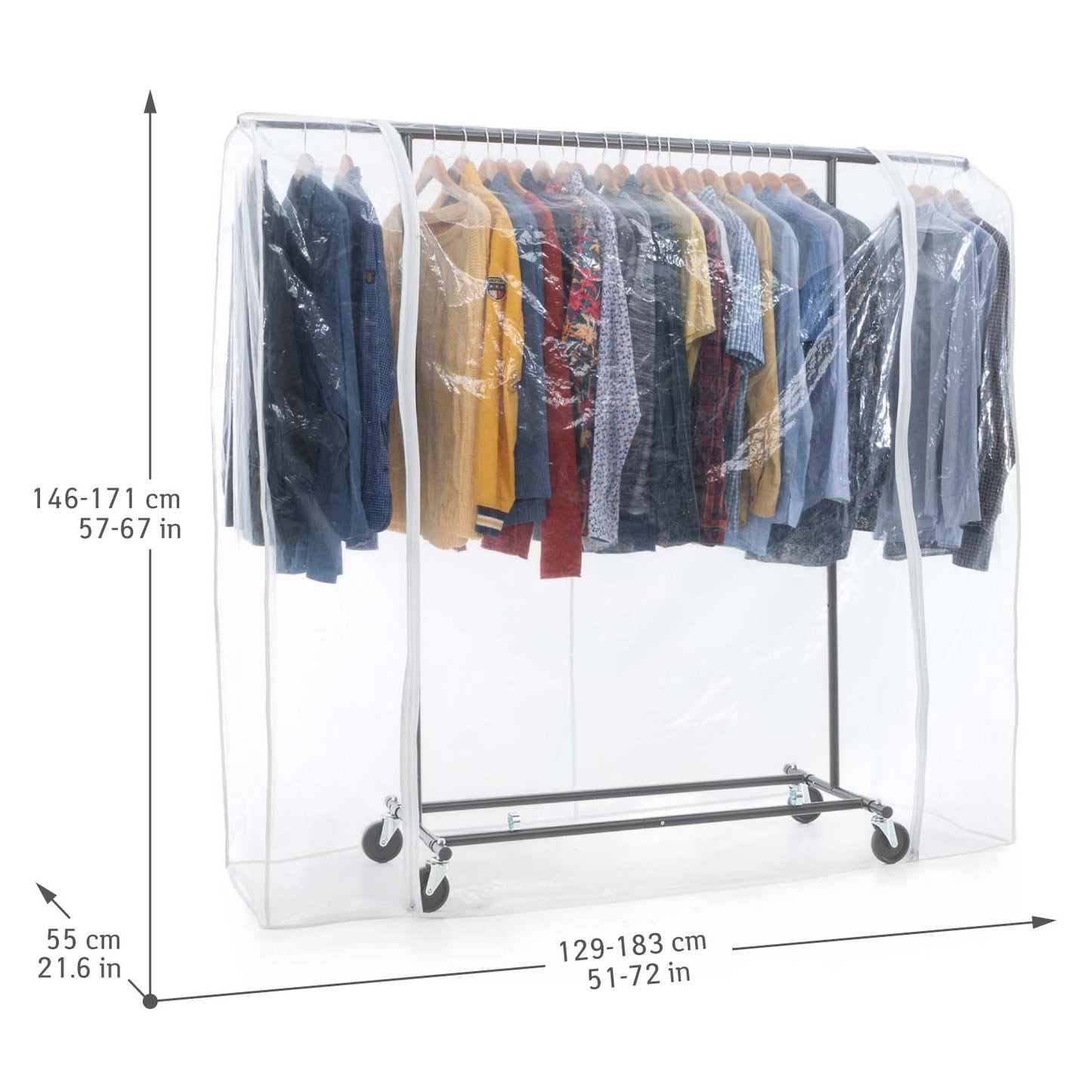 Armadio Tessuto, Rella Appendiabiti, Stand Appendiabiti Professionale + Сopertura Appendiabiti, Tatkraft Derek & Big, 5