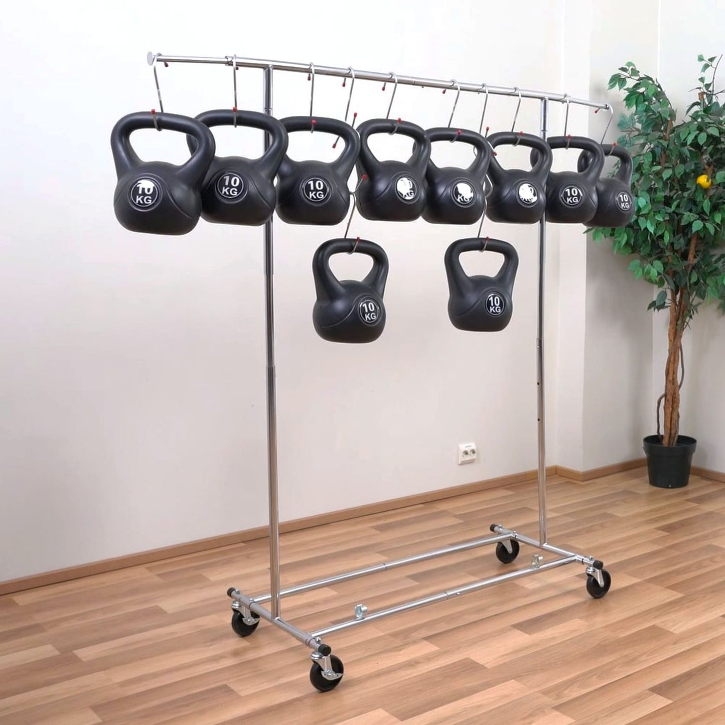 Portant Vêtement Solide 100 kg, Portant Vetement Professionnel, Portant Pliable, Portant a Roulette, Tatkraft Drogo, 4
