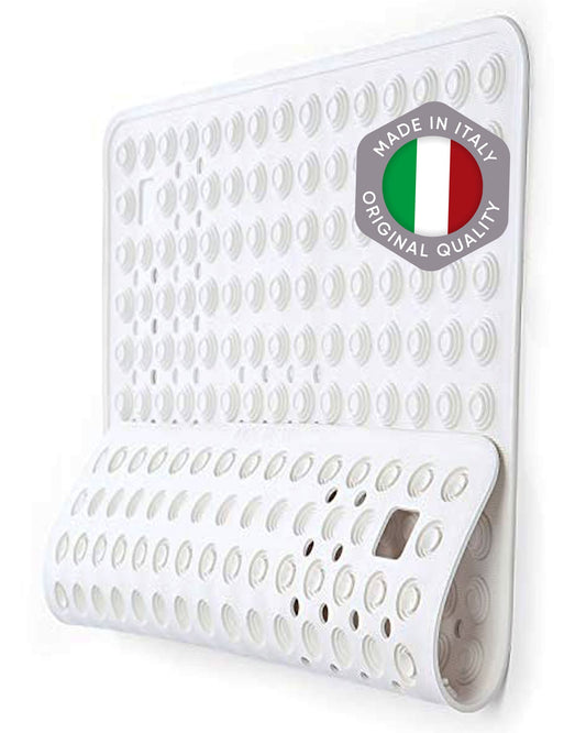 Duschmatte Rutschfest, Rutschfeste Duschmatte für Senioren, Antirutschmatte Dusche Senioren, Weiß, Tatkraft Detail