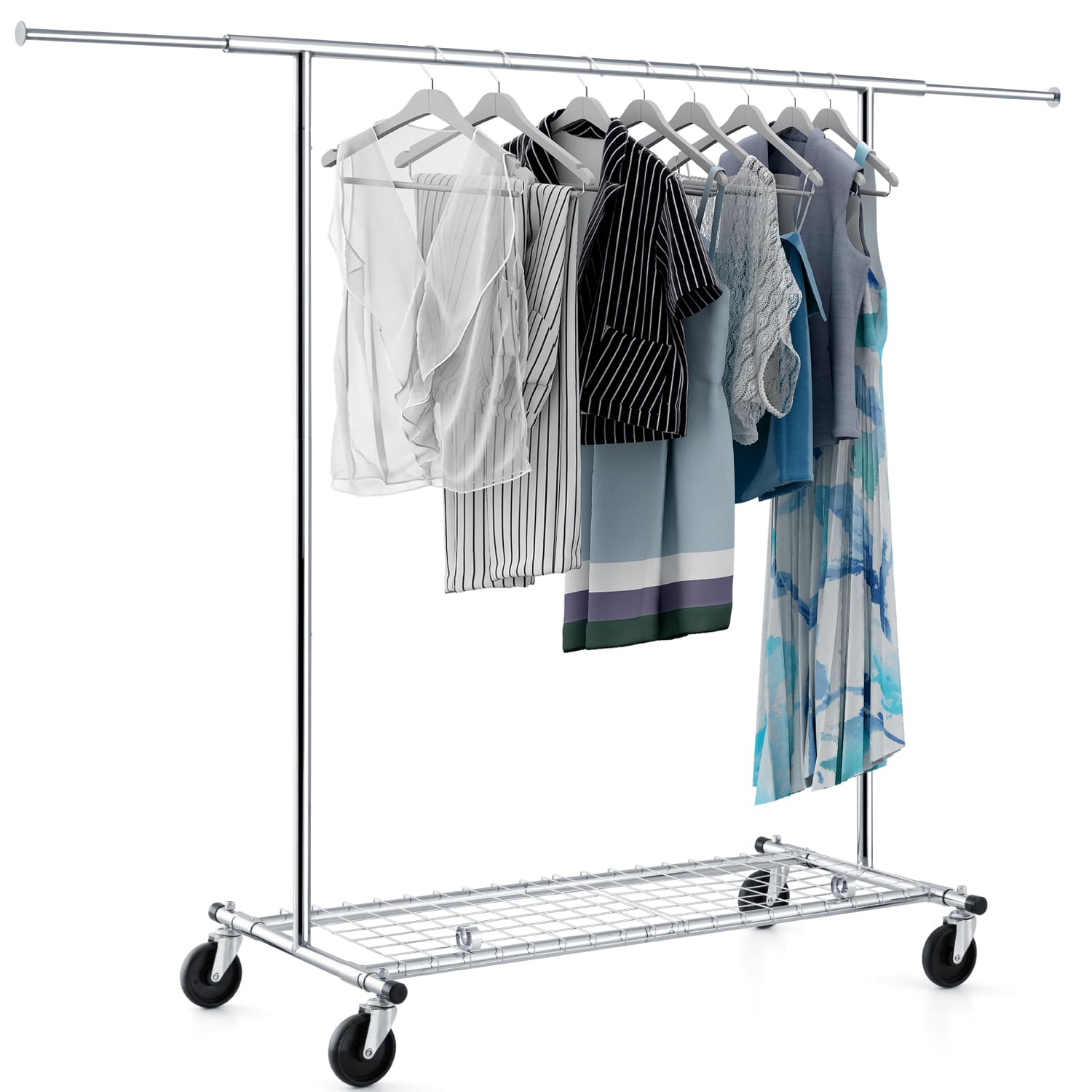 Clothes Rail, Heavy Duty Clothes Rail, Foldable Clothes Rail, Extendable Clothes Rail, Clothes Rail with Cover