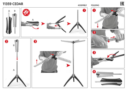 art moon Cedar 11359 - Wäscheständer für Kleiderbügel Manual