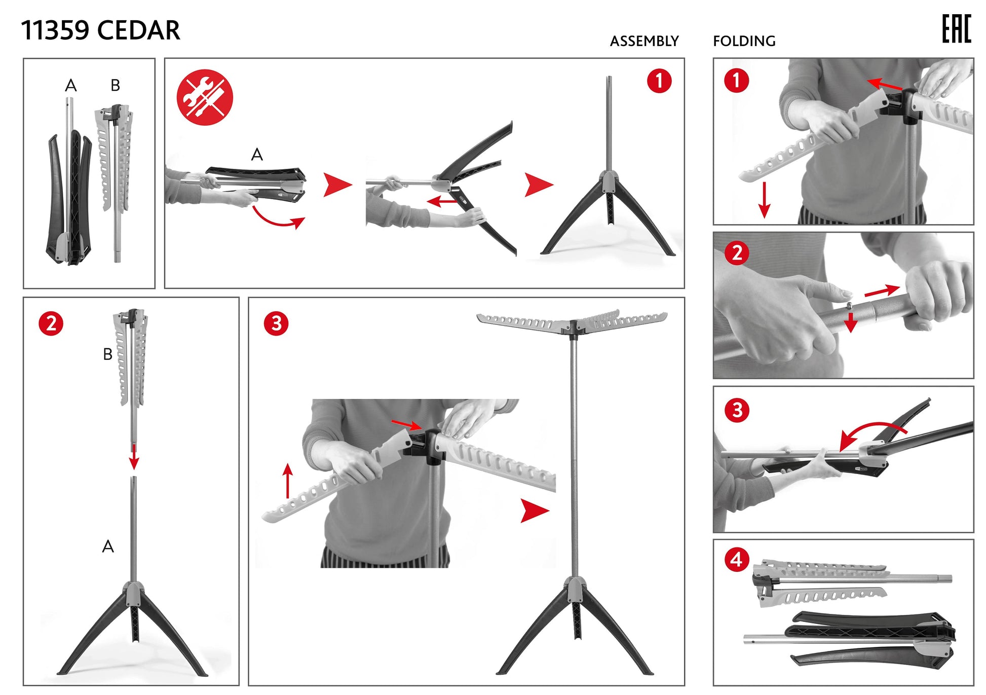 Tendedero Plegable Resistente, Soporte para Colgar Ropa