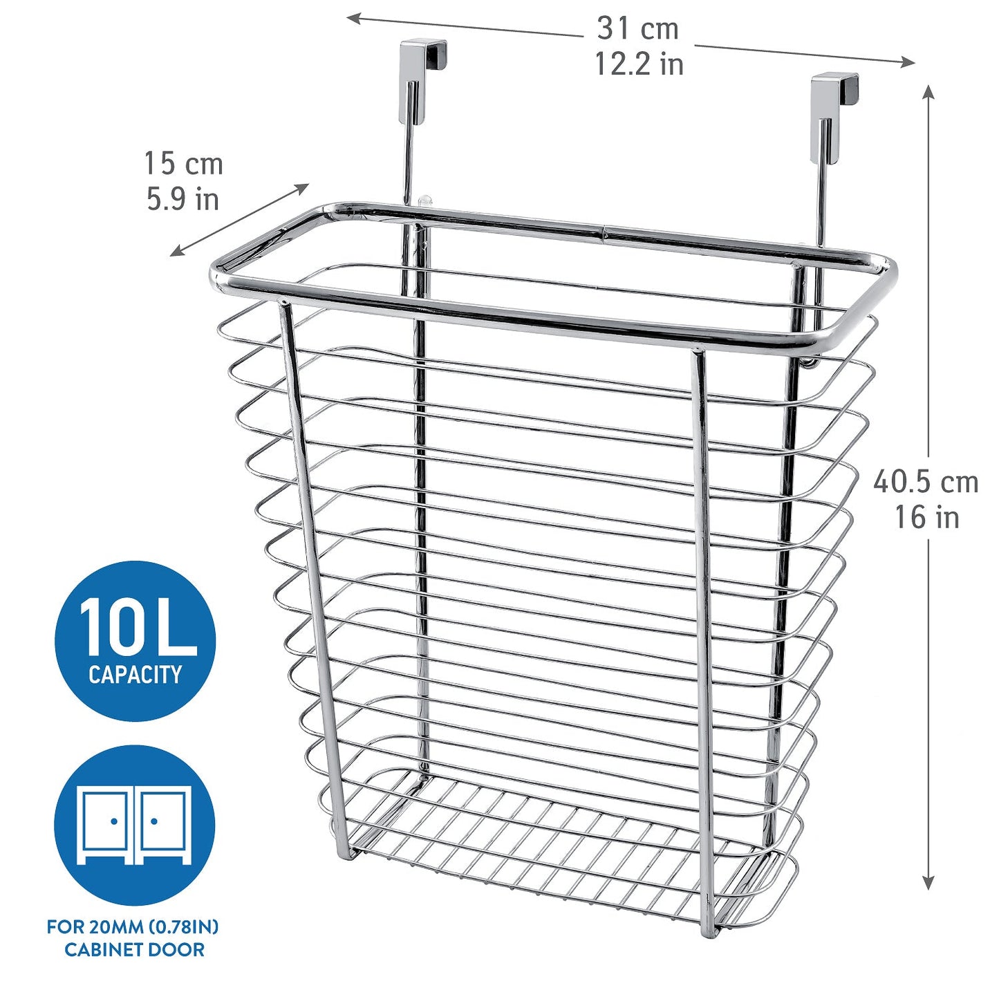 Über Tür Abfalleimer, Hängekorb, 10L Kapazität