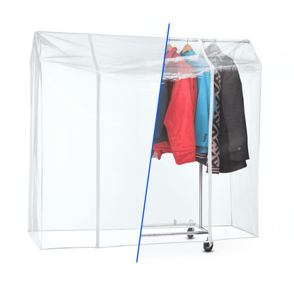 Housse Portant Vetement, Housse pour Portant Vetement, Plastique Waterproof Transparent, L 120 cm, Tatkraft Protector, 3