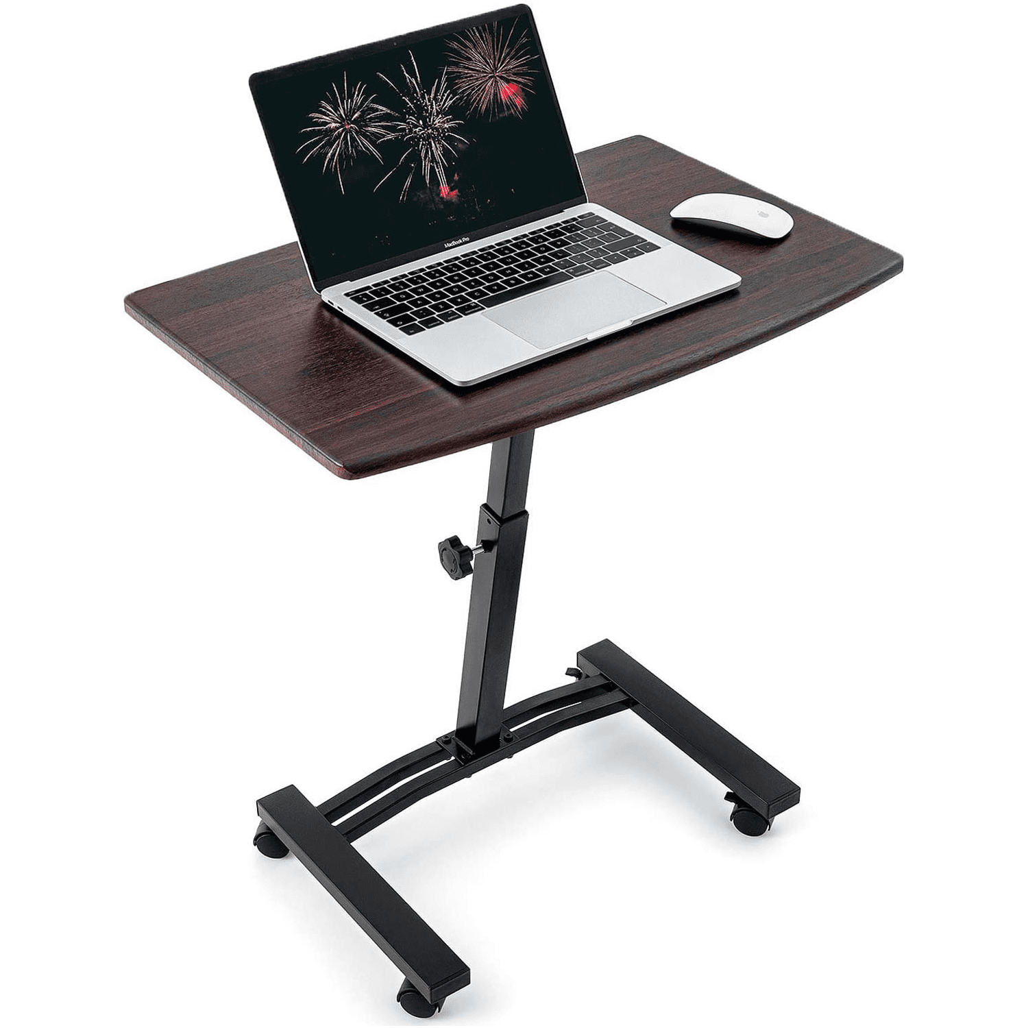 Tatkraft Salute - Scrivania per Computer, Scrivania Ufficio, Porta PC, Altezza regolabile, H51,5-83 cm