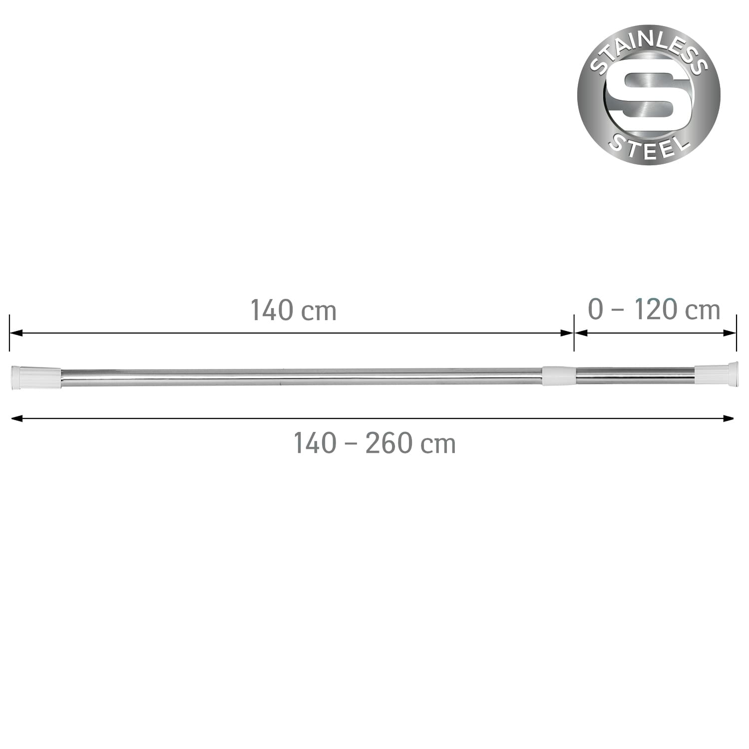 Teleskop Duschvorhangstange