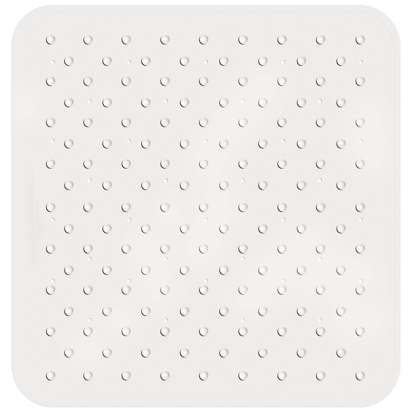 Tatkraft Fine - Alfombrilla de Ducha de Goma Antideslizante, Alfombra de Baño con Ventosas, 55x55 cm, Blanco