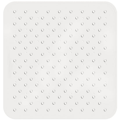 Tatkraft Fine - Alfombrilla de Ducha de Goma Antideslizante, Alfombra de Baño con Ventosas, 55x55 cm, Blanco