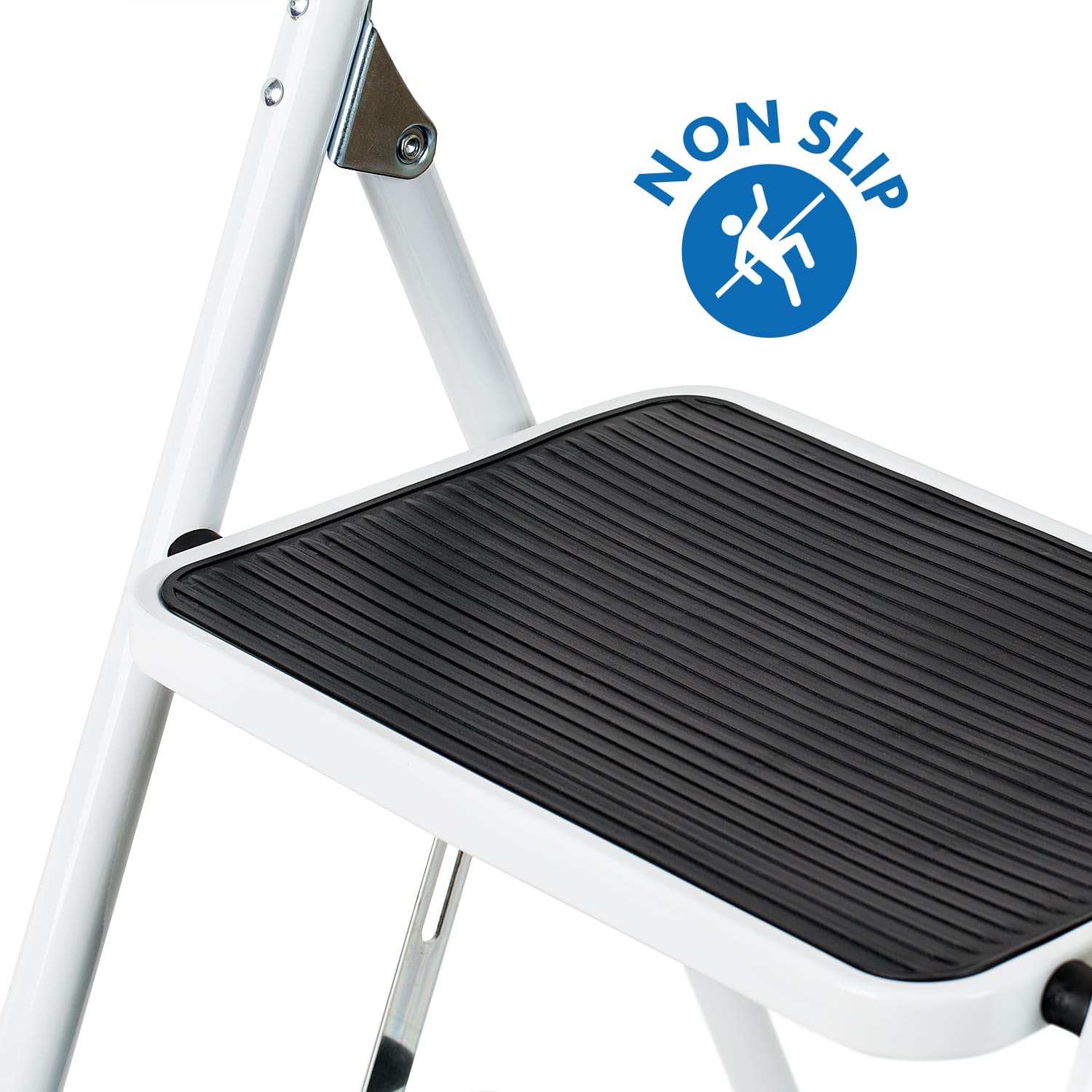 3 Step Ladder, Anti-Slip Steps and Feet, Folding Step Ladder, Heavy Duty Holds Up to 150 kg , WonderWorker Bold, 1