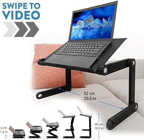 WonderWorker Newton - Mesa de Ordenador Portátil Multifuncional Ajustable, Soporte de Regazo para Laptop