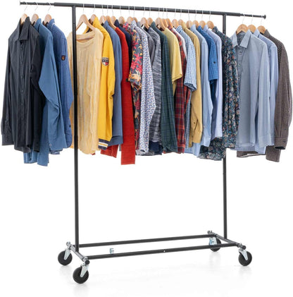 Heavy Duty Clothes Rail, Clothes Rail with Cover, Wardrobe on Wheels, 100 Kg Load Capacity, Tatkraft Derek & Big, 2