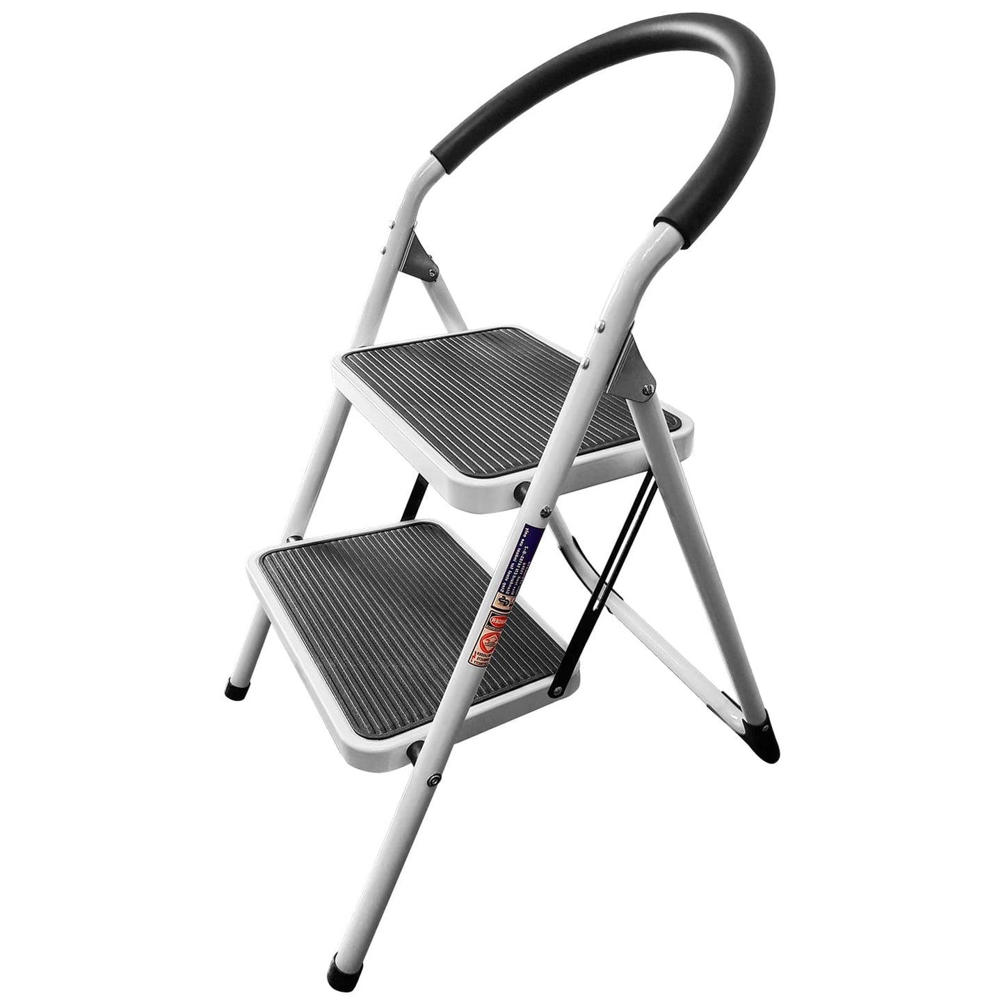 WonderWorker Barrow - Marchepied Échelle 2 Marches Multifonctions Pliante en Aluminium, Pieds et Marches Antidérapantes