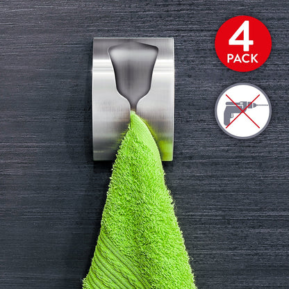 Adhesive Towel Rack Set Of 4 pcs, Tatkraft Ida, 3