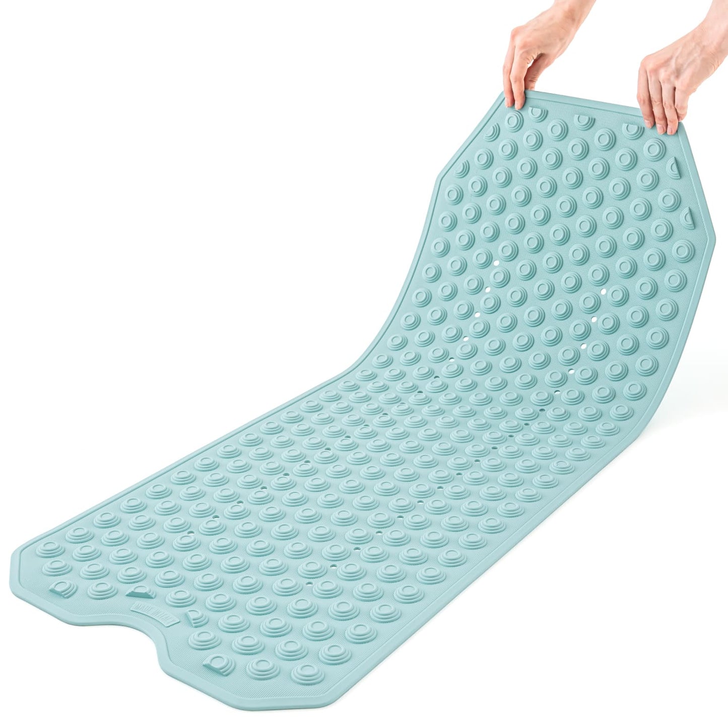 Bathtub Mat, Shower Mat, Non Slip Coating, Safety for Elderly and Kids, Made in Italy, Tatkraft Secure Blue, 7