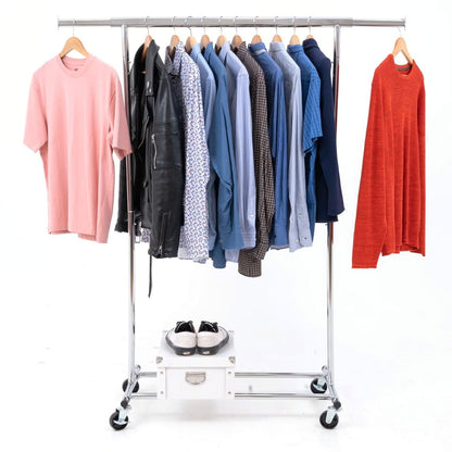 Clothes Rail Heavy Duty, Clothes Rail Industrial, 198 Lbs Capacity, Fast Assembly1 min,  Foldable, Extendable, Tatkraft Danko, 10