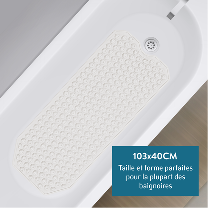 Tapis Antidérapant Baignoire, Tapis Baignoire Bebe, Tapis de Douche Antidérapant Senior, Tapis Douche Italienne, Tatkraft Secure Blanc 3