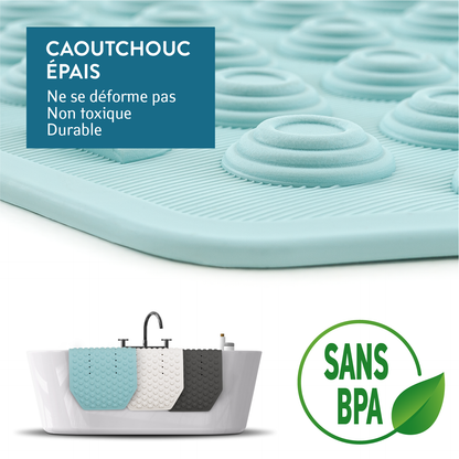 Tapis de Douche, Tapis Baignoire Antidérapant, Tapis Douche Italienne, Tapis de Douche Antidérapant Senior,, Tatkraft Secure Bleu 5