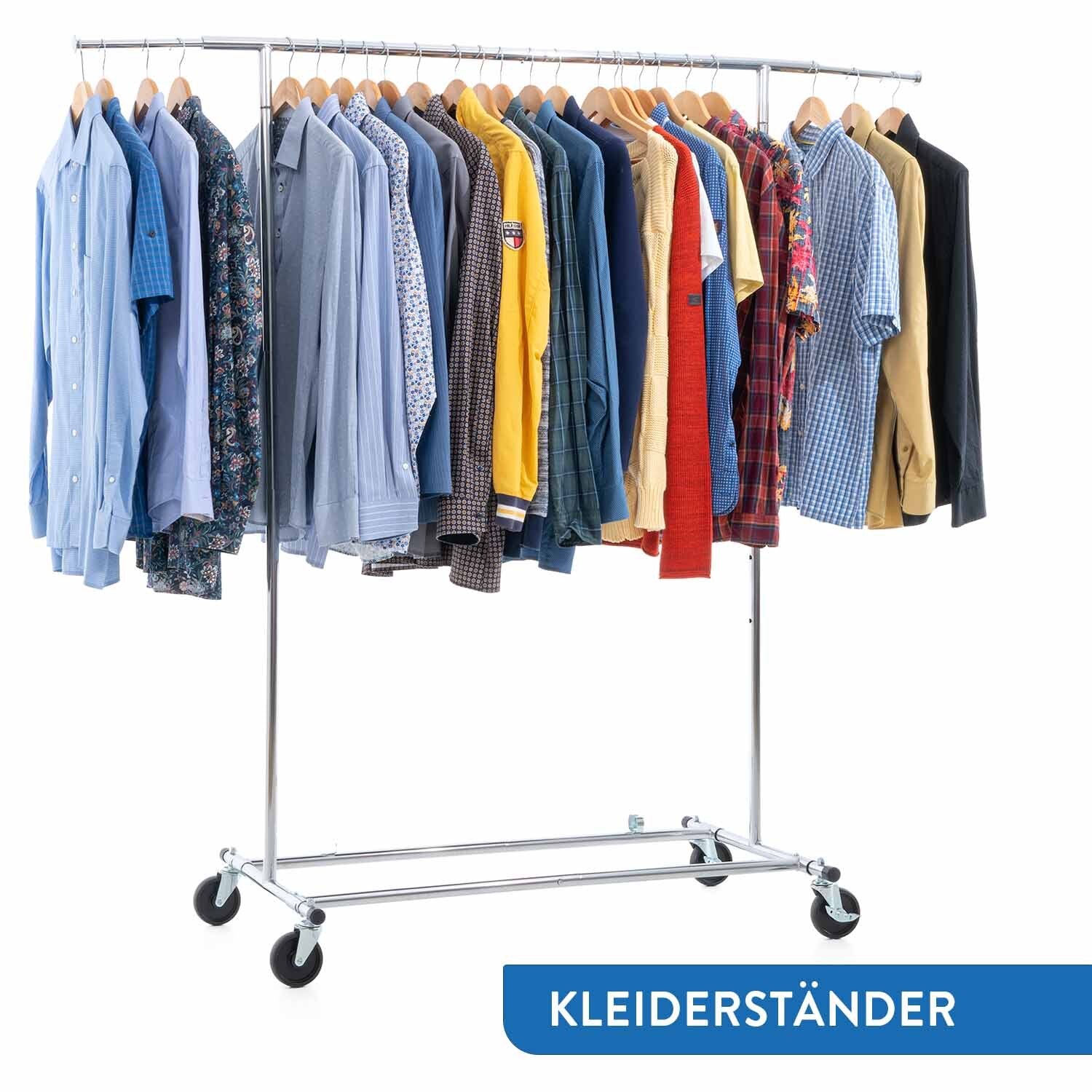 Heavy Duty Clothes Rail, Clothes Rail with Cover, Wardrobe on Wheels, 100 Kg Load Capacity, Tatkraft Drogo & Big, 3