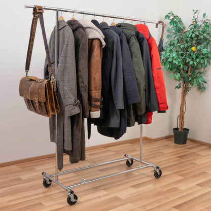 Heavy Duty Clothes Rail, Clothes Rail with Cover, Wardrobe on Wheels, 100 Kg Load Capacity, Tatkraft Drogo & Big, 8