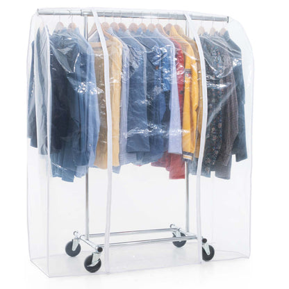 Heavy Duty Clothes Rail, Clothes Rail with Cover, Wardrobe on Wheels, 100 Kg Capacity, Tatkraft Darren & Protector