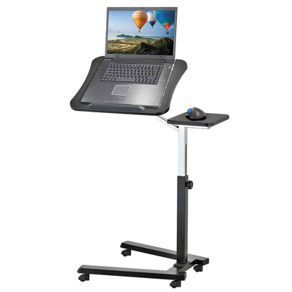 Laptop Table Desk with Mouse Board Portable Adjustable Folding Black Comfort in Any Position, Tatkraft Joy, 7