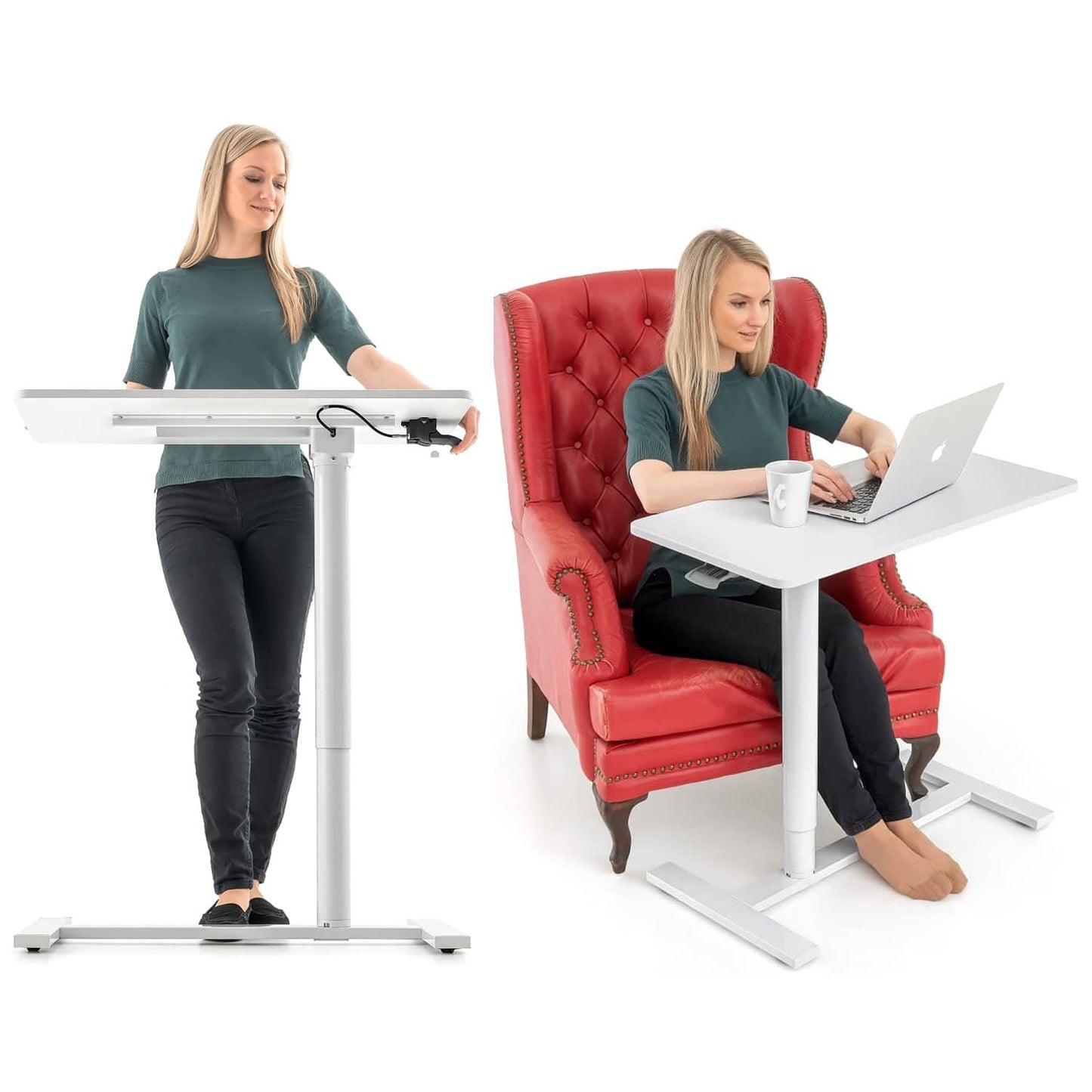 Mesa de ordenador, Altura variable (74-115 cm), versátil en cualquier lugar, escritorio - Tatkraft Relax , 1