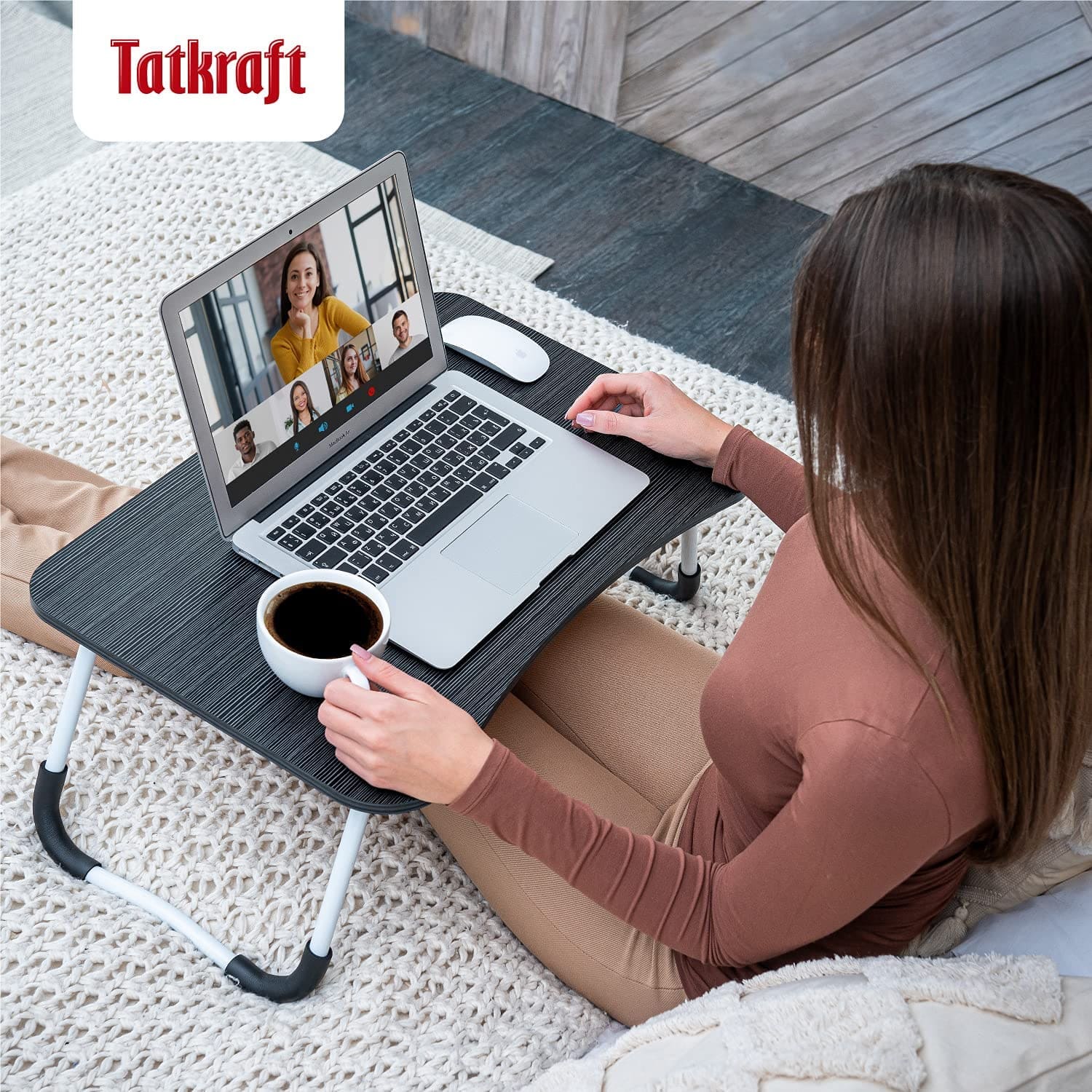 Large Foldable Lap Desk, Dining Breakfast Bed Tray, Home Office Laptop Stand, Tatkraft Olaf