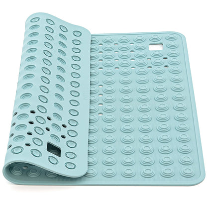 Non Slip Shower Mat, Heavy Duty Rubber, Made in Italy, Tatkraft Detail Blue