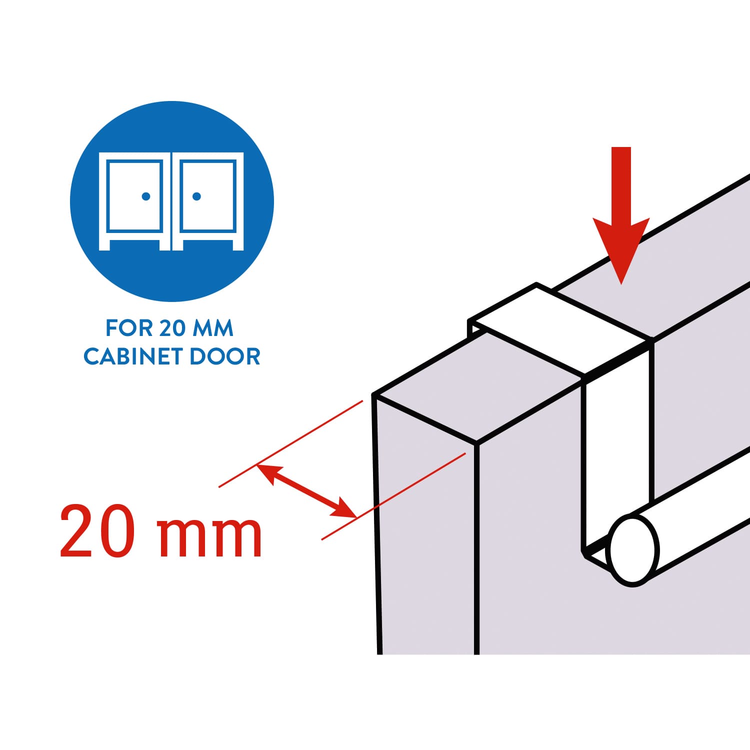 Extendable Over Cabinet Door Towel Rail, 25-40cm, Tatkraft Double, 3