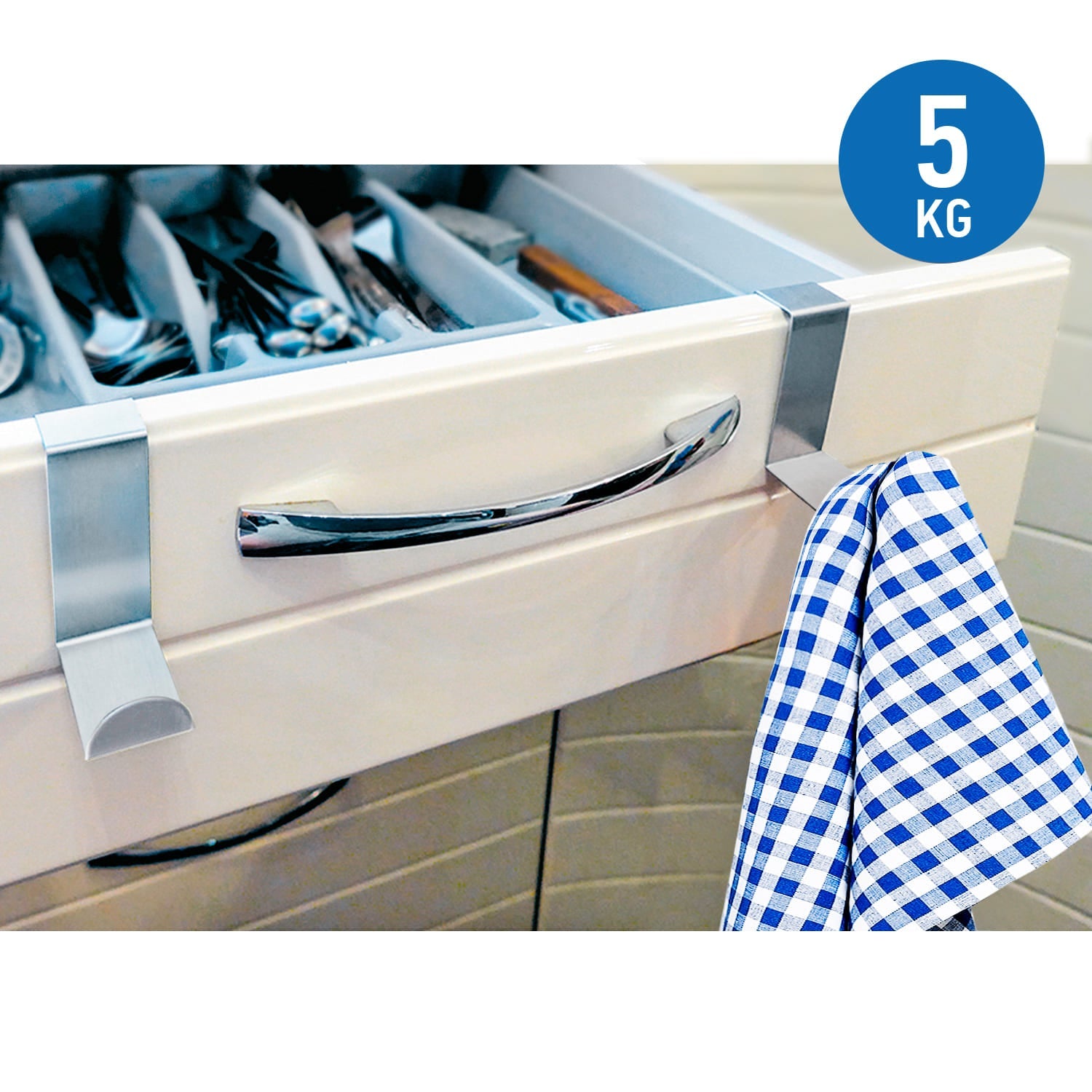 10-Pack Reversible Z-Shaped Door Hooks – Stainless Steel, White Coated, Space-Saving Over-Door Hangers