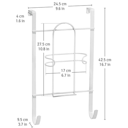 Over Door Iron and Ironing Board Holder, Vinyl Coated Steel, art moon Flint, 2