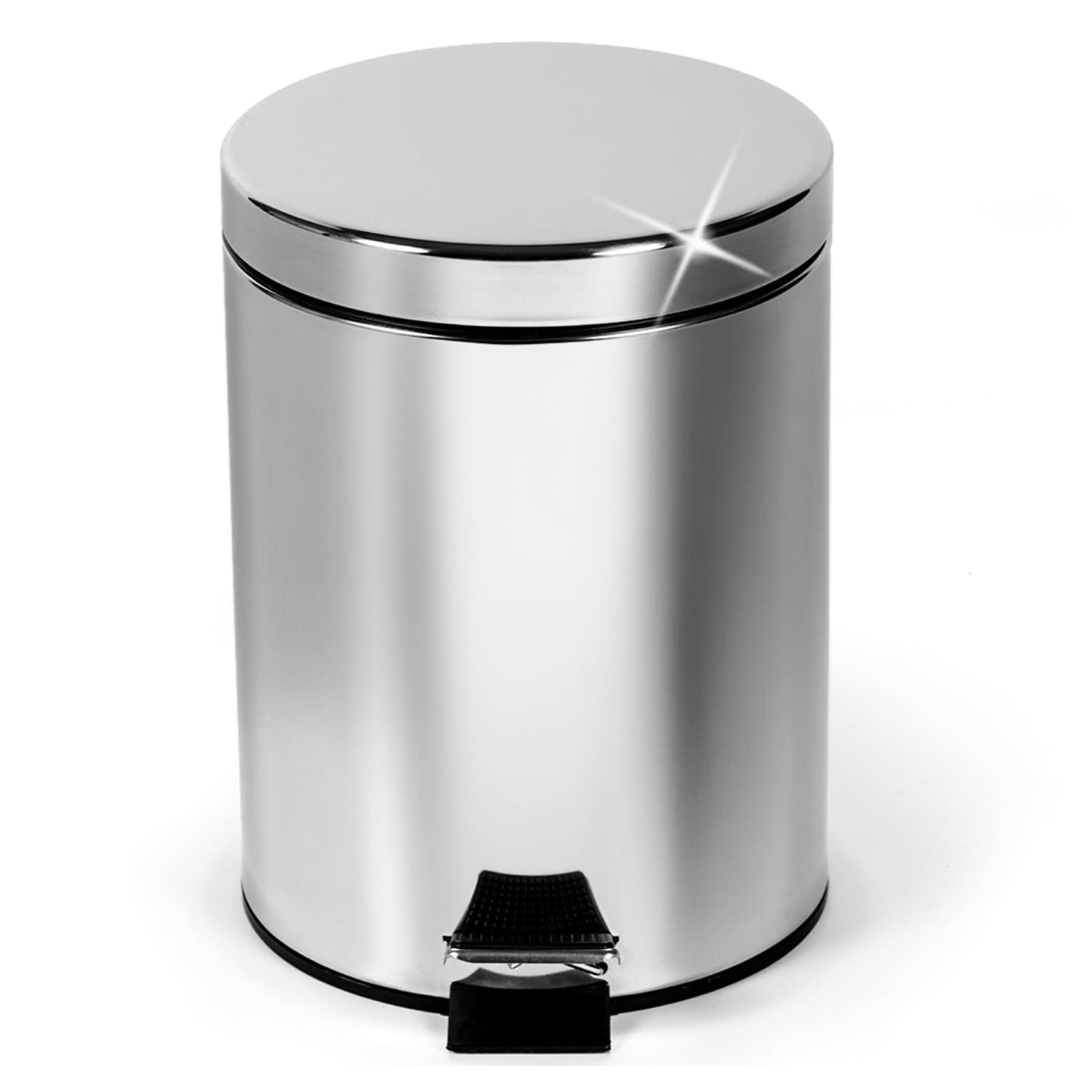 Stainless Steel Round Pedal Bin capacity 3L Shiny, art moon Moon