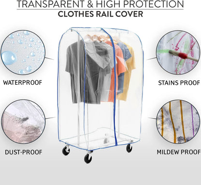 Soft Clear Clothes Rail Garment Rack Cover, Tatkraft Screen, 2