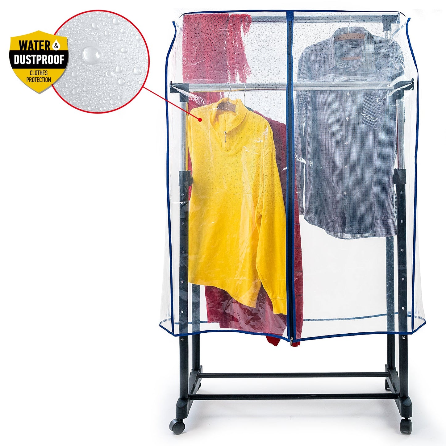 Soft Clear Clothes Rail Garment Rack Cover, Tatkraft Screen, 7