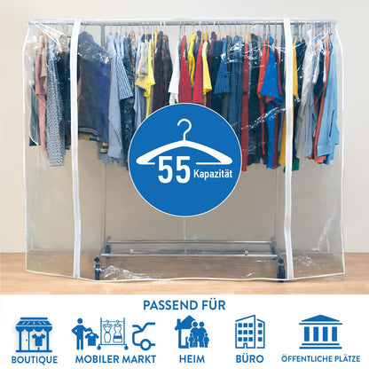Kleding Rail Cover Ademend, Hoogte 47.24 in,Stofdichte kleding Rail Cover met rits en duidelijk venster, Garderobe opknoping jas beschermer zakken Kleding Rail Cover Ademend, Hoogte 47.24 in,Stofdichte kleding Rail Cover met rits en duidelijk venster, Garderobe opknoping jas beschermer zakken